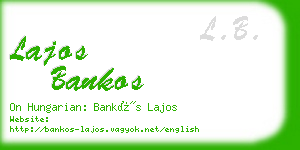 lajos bankos business card